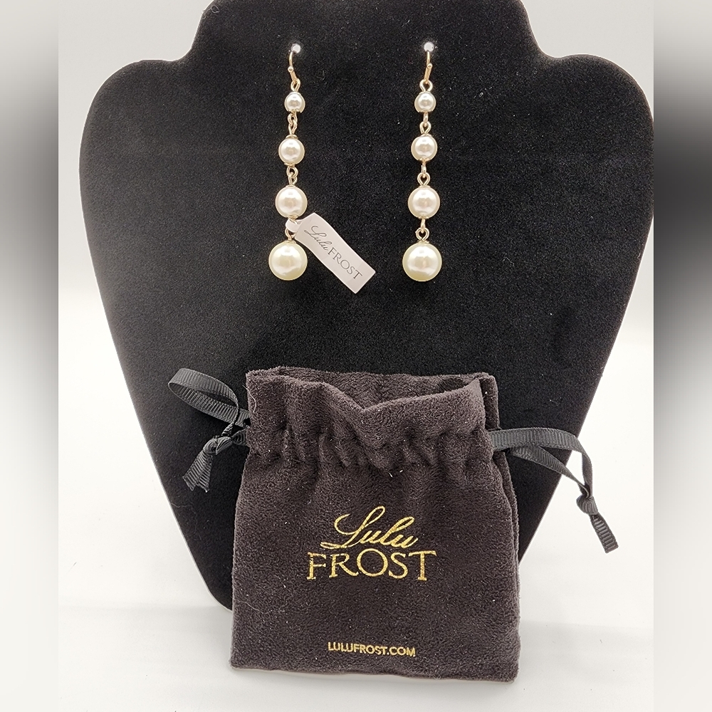 Lulu Frost Pearl Drop Earrings NWT